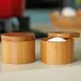 Bouteille de stockage pour épices, sel, poivre, herbes, cure-dents, avec couvercle en bois pour cuisine, accessoires de cuisine.