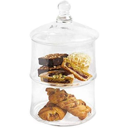 Masterclass Artesà Stacking Glass Cake / Biscuit Storage Jar, 30 x 16cm (12" x