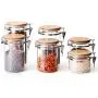BESTONZON 1PC 450ML Storage Tank Food Sealed Tank Food Storage Containers Transparent with Covers Buckle for Grain for Restaurant Home Hotel Kitchen BESTONZON 1PC 450ML Storage Tank Food Sealed Tank Food Storage Containers Transparent with Covers Buckle for Grain for Restaurant Home Hotel Kitchen