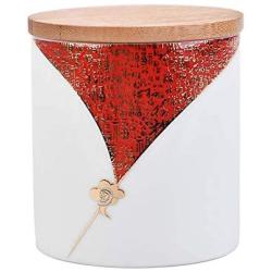 Ceramic Tea Storage Container Kitchen Storage Canister Jar for Candy Coffee - 8.5 x 9.5 cm/3.3 x 3.7 inches - 01