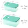Casa Origin Meal Prep Food Containers with Lid, 2 Pieces - Rectangle (Blue) Casa Origin Meal Prep Food Containers with Lid, 2 Pieces - Rectangle (Blue)