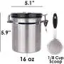 Houseables Airtight Coffee Canister, Grounds Container, Date Tracker, 1/8 Cup Scoop, 16 Oz Vault, CO2 Valve, Stainless Steel, Espresso Bean Containers, Storage Tin, Nuts, Sugar, Flower, Kitchen, Tea Houseables Airtight Coffee Canister, Grounds Container, Date Tracker, 1/8 Cup Scoop, 16 Oz Vault, CO2 Valve, Stainless Steel, Espresso Bean Containers, Storage Tin, Nuts, Sugar, Flower, Kitchen, Tea