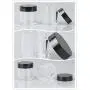 XICHEN (24 Pieces) 10G/10ML Clear Plastic Cosmetic Round Container Jars with BLACK Lids XICHEN (24 Pieces) 10G/10ML Clear Plastic Cosmetic Round Container Jars with BLACK Lids