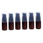 6PCS 10ml Empty Plastic Lotion Emulsion Dispenser Face Cream Pump Bottles Container Makeup Cosmetic Shampoo Body Wash Bath Shower Bottle (Brown)