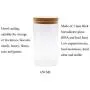 Jarre de Stockage Hermétique JY Collection, Verre avec Couvercle en Bambou Naturel, 450 ML, 500 ML, 650 ML, 700 ML, 950 ML (Cork, 650ml)