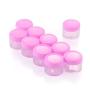 10 Pink Lid Plastic Empty Makeup Cosmetic Cream Jar Pot Bottle Container