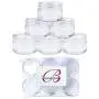 Beauticom 12 Pieces 20G/20ML Round Clear Jars with Screw Cap Lid for Beads, Gems, Glitter, Charms, Small Arts and Crafts Items - BPA Free