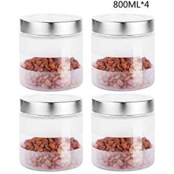 Glass Sealed Jars, Kitchen Household Grain Containers, Storage Spices/Pasta/Oatmeal/Coffee Beans