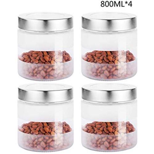 Glass Sealed Jars, Kitchen Household Grain Containers, Storage Spices/Pasta/Oatmeal/Coffee Beans