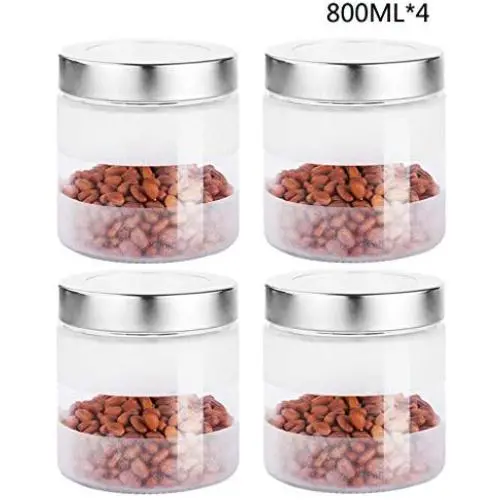 Glass Sealed Jars, Kitchen Household Grain Containers, Storage Spices/Pasta/Oatmeal/Coffee Beans