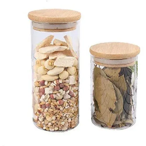 WANGLXST Food Storage Container, Storage Jar Kitchen Supplies Grain Storage Tank Borosilicate Glass Sealed Cans Dried Fruit Sealed Bottle, Transparent WANGLXST Food Storage Container, Storage Jar Kitchen Supplies Grain Storage Tank Borosilicate Glass Sealed Cans Dried Fruit Sealed Bottle, Transparent