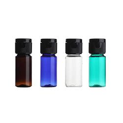 6PCS 15ml/0.5oz Empty Refillable Plastic Cosmetic Cream Lotion Bottles with Black Flip Lid Makeup Water Elite Fluid Cosmetic Storage Holder Container Shower Gel Pot Jar Vial Case (Green)