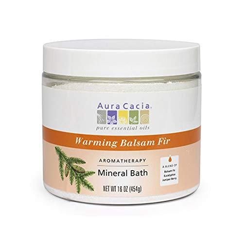 Aura Cacia Warming Balsam Fir Aromatherapy Mineral Bath | 16 oz. Jar