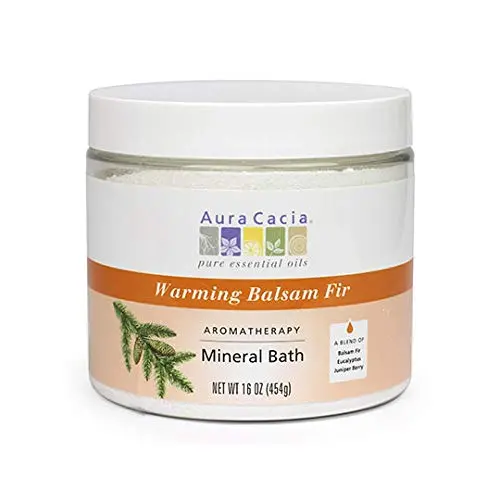 Aura Cacia Warming Balsam Fir Aromatherapy Mineral Bath | 16 oz. Jar Aura Cacia Warming Balsam Fir Aromatherapy Mineral Bath | 16 oz. Jar