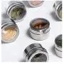 Metallische Schmuckschatzzubehör Magnetische Gewürzhalter Edelstahl Topf Kräuterspender Behälter Kochgeschirr-Ständer Dichtungsbox Sichtbare Gewürzbehälter (Metallische Schmuckschatzzubehör Magnetische Gewürzhalter Edelstahl Topf Kräuterspender Behälter K