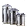 3-Piece Kitchen Canisters Set Stainless Steel with Air-Tight Lids and See-Through Windows,Pantry Organization and Storage for Tea Coffee Snacks Sugar