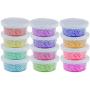 Slime Jars With Lids - 40 Pack Slime Containers, Leakproof Clear Plastic Foam Ball Storage Containers with Lids for 2 oz Slime