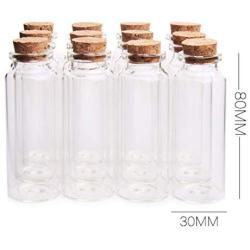 Glass Jars Bottles With Cork Stoppers 2018 Hot 3080MM 40ML Glass Bottle Wishing Bottle Empty Sample Storage Sundries Jars with Cork Stoppers - Transparent