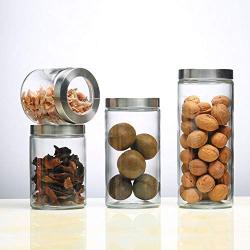 Glass Sealed Jars, Kitchen Household Grain Containers, Storage Spices/Pasta/Oatmeal/Coffee Beans