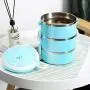 Stainless Steel Internal Lunch Box Lunch Box 3 Layers Insulation Leakproof Tiffin Food Container Storage Carrier Blue Stainless Steel Internal Lunch Box Lunch Box 3 Layers Insulation Leakproof Tiffin Food Container Storage Carrier Blue