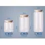 500ml/750ml/1000ml Lebensmittelbehälter mit luftdichten Bambusdeckeln, Glasbehälter – Küchen-Aufbewahrungsvorrichtungen, 90x150mm (750ml)