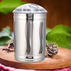 Liukouu Canister Tea, Stainless Steel Visible Coffee Storage Jar Container for Household Use