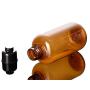 2PCS 6.7 Ounce Amber Plastic Refillable Bottles With Black Flip Cap Empty Cosmetic Containers Jar For Lotion Toner Cream Shower Gel Emulsion(200ml)