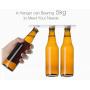 Unilive Magnetic Bottle Hanger Holder Beer Loft Fridge Refrigerator Magnet Jars Drink Storage Organizer,Holds 6 bottles- Pack of 2 (white)