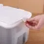 HOMELUNY Set von 4 Küchen Luftdichte Reis-Aufbewahrungsgläser, Feuchtigkeitsdicht, für Zuhause, 20 kg Groß, Klar für Reis, Zucker, Mehl, Snacks – Lebensmittel trocken und frisch aufbewahren