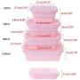 Kitchen Food Storage Jar Airtight Food Storage Silicone Food Portable Lunch Box Bowl Bento Boxes Folding Collapsible Storage (500ml) (Color : 350ml)