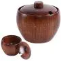 UPKOCH Wooden Spice Jar Seasoning Storage Box Spice Box Dispenser Sugar Salt Pepper Canister for Kitchen Home Restaurant