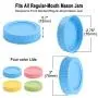 Lot de 16 Couvercles en Plastique Colorés Réguliers pour Bocal Mason avec Anneaux de Joint – Caps pour Conservation Alimentaire Bocal Mason Ball Jars Lot de 16 Couvercles en Plastique Colorés Réguliers pour Bocal Mason avec Anneaux de Joint – Caps pour Conservation Alimentaire Bocal Mason Ball Jars
