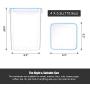 ME.FAN LARGE Food Storage Containers [Set of 4] Airtight Storage Keeper 5.2L(175.9oz) with 24 FREE Chalkboard labels Ideal for Sugar, Flour, Baking Supplies - Clear Plastic with Blue Lids