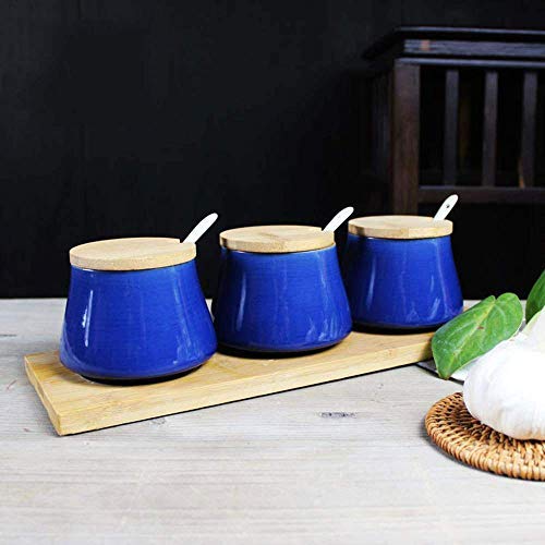 Kitchen seasoning box/Condiment Storage Container with Tray Salt msg jar Spice Jars Box