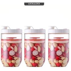 LOCK n LOCK Inteorak Clear Pickle Jar / Ferment Storage Container, Special Set of 3 bottles / 1.3L x 3 Clear Type /Make Sauerkraut, Kimchi, Pickles Or Any Fermented Probiotic Foods. Ferment Vegetables