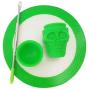 SZBS 10 Sets Silicone Round Mat 15ml Container Skull-Shape Container Wax Oil Container Concentrate Storage Container Wax Silicone Jar (Random(Mixed color), 10)