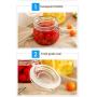 Kitchen Food Storage Jar Airtight Food Storage Storage Jar 5 Round Lead-Free Glass Spice Bottles With Transparent Glass Lids Stainless Steel Buckle Airtight Dry Food Storage Spice Container Set