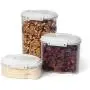 (12 x 8,7 x 11,4 cm) Système Klip It Mini Bakery Storage Container, Transparent/Blanc, 645 ml