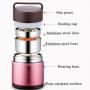 Food flask Hot Insulated Stainless Steel Food Jar Leak Proof Food Storage Bento Box with Handles for Picnic Outdoors