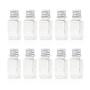 12PCS 10ml/0.3oz Clear Plastic Bottle Tube Empty Refillable Travel Makeup Sample Packing Storage Container Pot Jar Vial Dispenser with Aluminum Cap for Facial Cream Shampoo Shower Gel Lotion