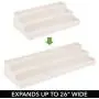 mDesign Medium Plastic Adjustable, Expandable Kitchen Cabinet, Pantry, Shelf Organizer/Spice Rack with 3 Tiered Levels of Storage for Spice Bottles, Jars, Seasonings, Baking Supplies - Cream mDesign Medium Plastic Adjustable, Expandable Kitchen Cabinet, Pantry, Shelf Organizer/Spice Rack with 3 Tiered Levels of Storage for Spice Bottles, Jars, Seasonings, Baking Supplies - Cream