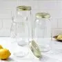 Le Parfait Screw Top Jar - 1L Wide Mouth French Glass Storage Jar w/Orange Plastic Lid, 32oz/Quart (Pack of 4) Le Parfait Screw Top Jar - 1L Wide Mouth French Glass Storage Jar w/Orange Plastic Lid, 32oz/Quart (Pack of 4)