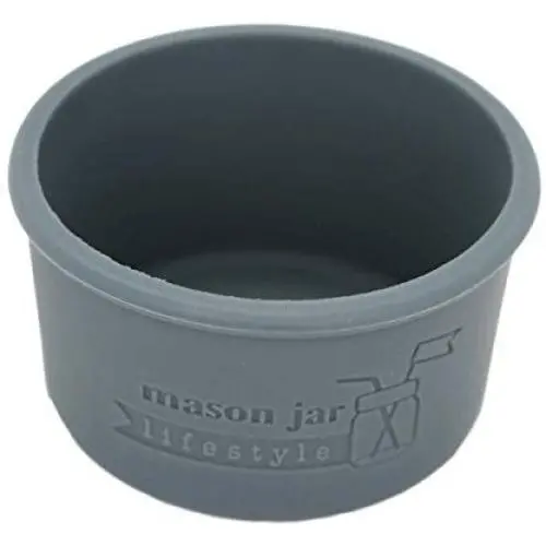 MJL Wide Mouth Half Pint Silicone Sleeve for Kerr Mason Jars (Charcoal Gray, 2 Pack) MJL Wide Mouth Half Pint Silicone Sleeve for Kerr Mason Jars (Charcoal Gray, 2 Pack)