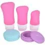 Bouteilles de Voyage en Silicón Sankuwen, Récipients Portables Rechargeables, Set de 5 Conteneurs Vides pour Cosmétiques et Toiletteries avec Pots à Crème Bouteilles de Voyage en Silicón Sankuwen, Récipients Portables Rechargeables, Set de 5 Conteneurs Vides pour Cosmétiques et Toiletteries avec Pots à Crème