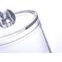 Creative Clear Acrylic Storage Jar Holder Transparent Cotton Swabs Stick Cosmetic Makeup Cotton Pad Jar Makeup Organizer Case,White