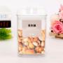 6pcs Food seal storage jar Sauce Dried fruit container Sealing canister Plastic Cereal Keeper Food Storage Container Set BPA Free Clear White Lids Liquid Free Clear 0.5-1.2L USA