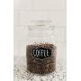 FS Kitchen Round Clear Glass Airtight Lids Chalkboard Canister Jar (Set of 3) with 3 Stick on Labels and Chalk
