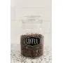 FS Kitchen Round Clear Glass Airtight Lids Chalkboard Canister Jar (Set of 3) with 3 Stick on Labels and Chalk