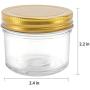 4 oz Glass Jars with Regular Gold Lids, Small Canning Jars for Herbs,Honey,Homemade Jam,Jelly,Baby Food,Wedding Favor,Shower Favor and More(40 Pack)