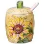 Kitchen seasoning box/Ceramic Condiment Storage Container with Tray Salt Tank Sugar jar